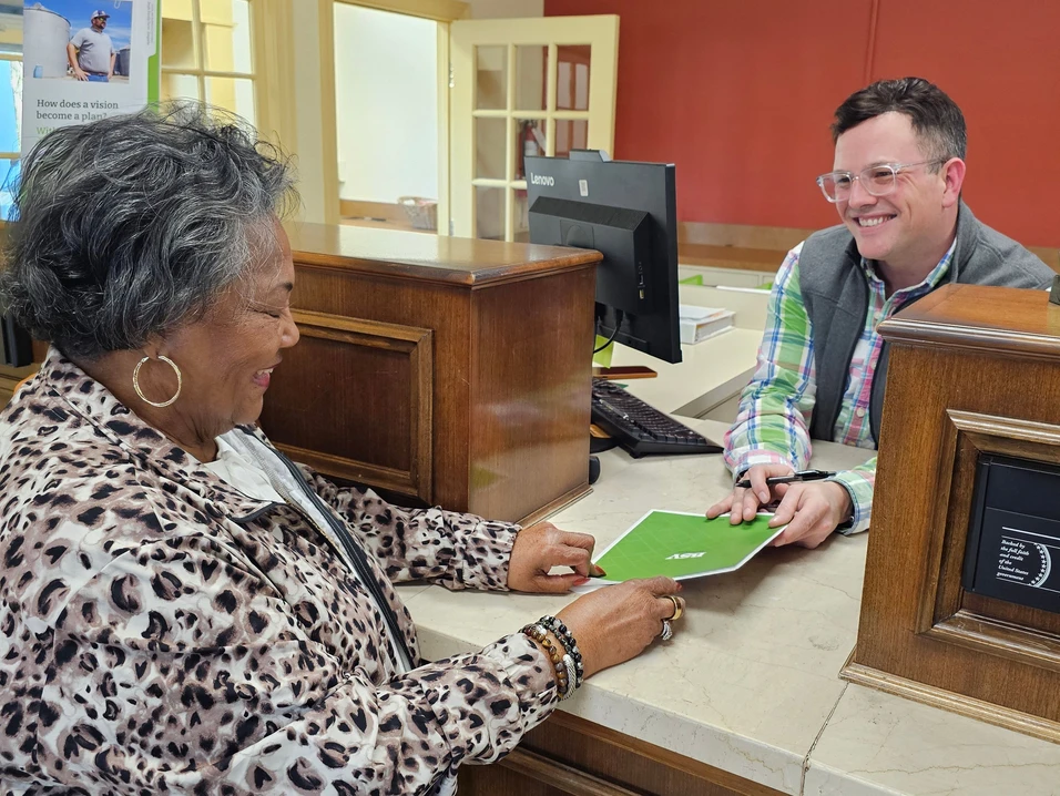 Customer using a personal checking account